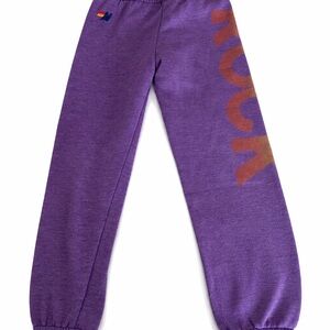 Aviator Nation Kids Purple and Orange Joggers